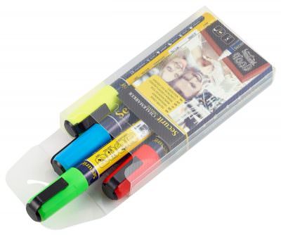 Chalkmarkers 4 Colour Pack (R,G,Y,BL) Medium
