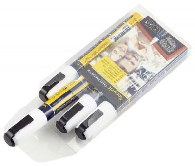 Chalkmarkers 4 Pack White Medium