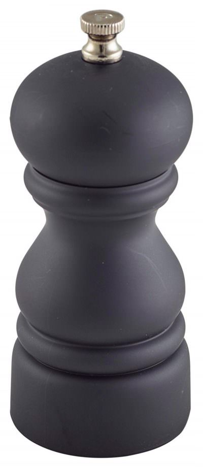 Genware Salt Or Pepper Grinder Matt Black 12.7cm