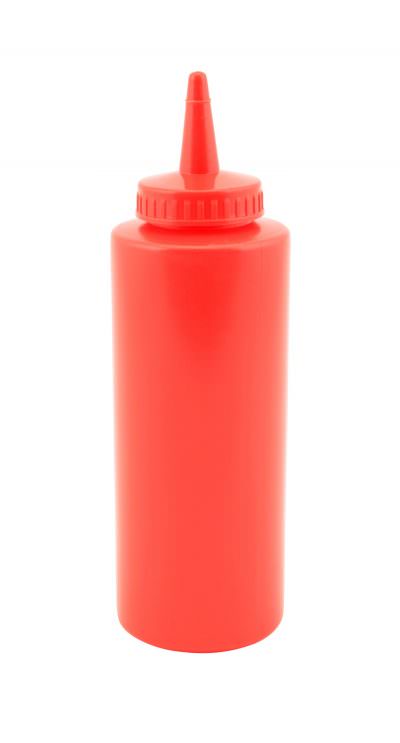 Genware Squeeze Bottle Red 12oz/35cl