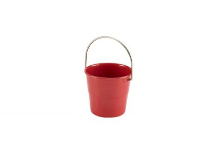 Stainless Steel Miniature Bucket 4.5cm Dia Red