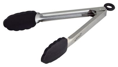 St/St Locking Tongs with Silicone Tip 23cm/9"