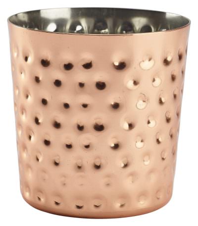 Copper Plated Serving Cup Hammered 8.5 x 8.5cm
