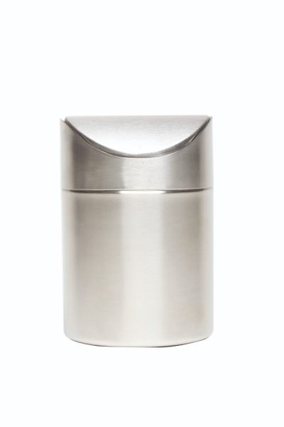 S/St Table Bin 17cm High x 11.5cm Dia
