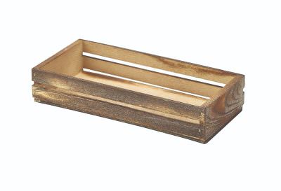 Wooden Crate Dark Rustic Finish 25 x 12 x 5cm