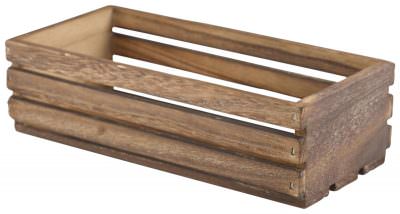 Wooden Crate Dark Rustic Finish 25 x 12 x 7.5cm