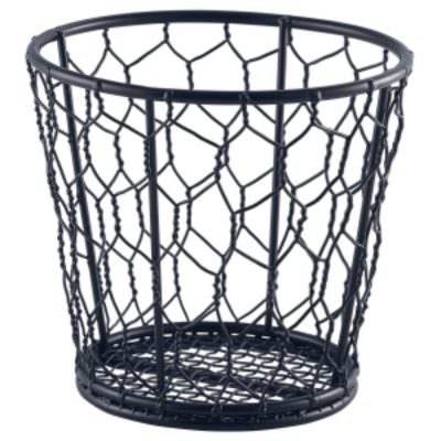 Black Wire Basket 12cm Dia