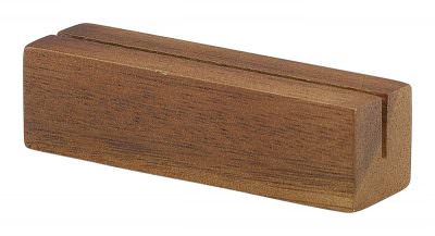 Acacia Wood Sign Holder 9 x 3 x 3cm