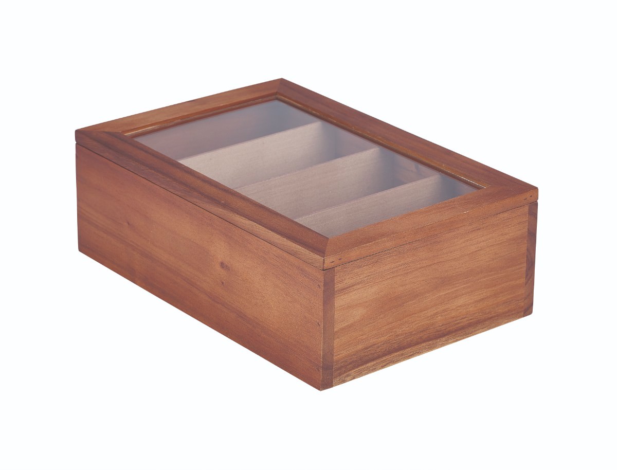 Acacia Wood Tea Box 30X20X10cm