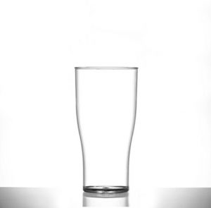 Polycarbonate Plastic Tulip Half Pint / 10 oz CE Glasses - 48 Pack