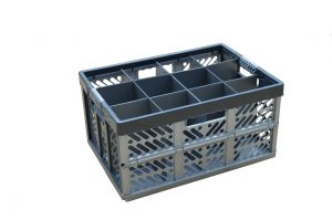 2. Folding Crate - Glassware Box, 12 cells