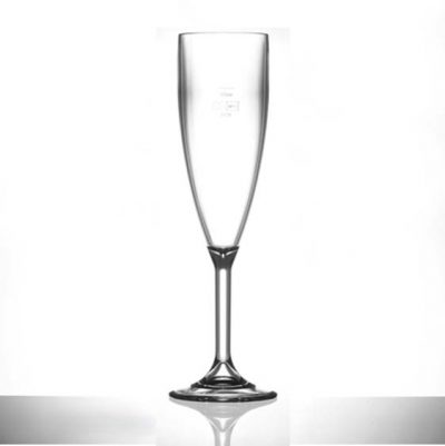 Lined @ 125ml Elite Premium Polycarbonate Champagne Flutes - 12 Pack