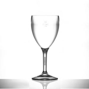 Lined @ 250ml Elite Premium Polycarbonate 11oz Wine Glasses - 12 Pack