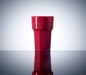 Elite Remedy Red Polycarbonate Half Pint / 10oz Hiball Glasses - 36 Pack