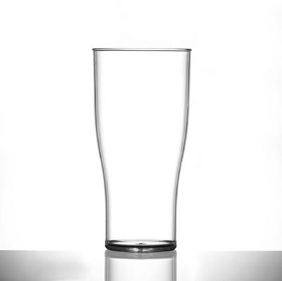 Elite Polycarbonate Plastic Tulip Pint / 20 oz Glasses CE - 48 Pack