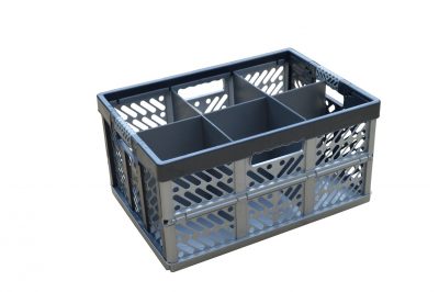 1. Folding Crate - Glassware Box, 6 cells