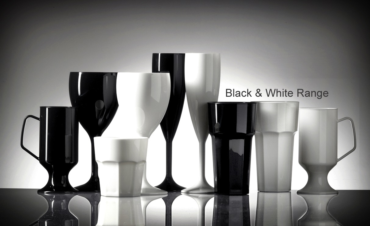 Black Reusable Polycarbonate Glasses