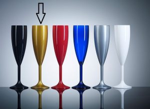 Gold Polycabonate Champagne flute - Gold - UK