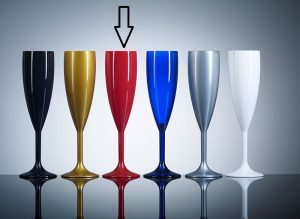 Red Champagne Flute Plastic - UK