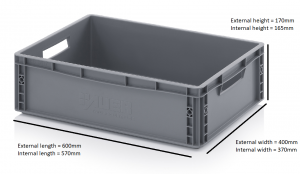 06 Cells - Glass Storage Container, Glass max height = 150mm, Glass width range = 112 to 163mm