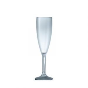 Elite Premium Frosted Polycarbonate 6.6oz Champagne Flute - 12 Pack