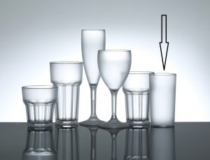 Elite Premium Frosted Remedy Polycarbonate 12oz Tall Glass - 36 Pack