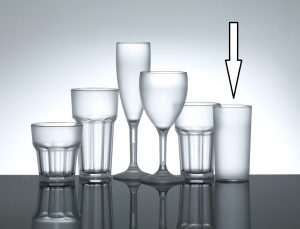 Elite Premium Frosted Remedy Polycarbonate 12oz Tall Glass - 36 Pack