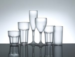 Elite Premium Frosted Remedy Polycarbonate 12oz Tall Glass - 36 Pack