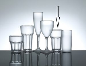 Elite Premium Frosted Remedy Polycarbonate 12oz Tall Glass - 36 Pack