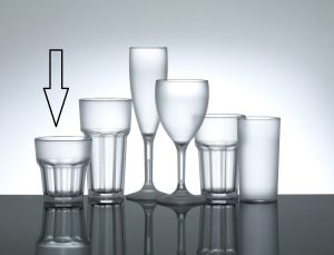 Elite Premium Frosted Remedy Polycarbonate 12oz Tall Glass - 36 Pack