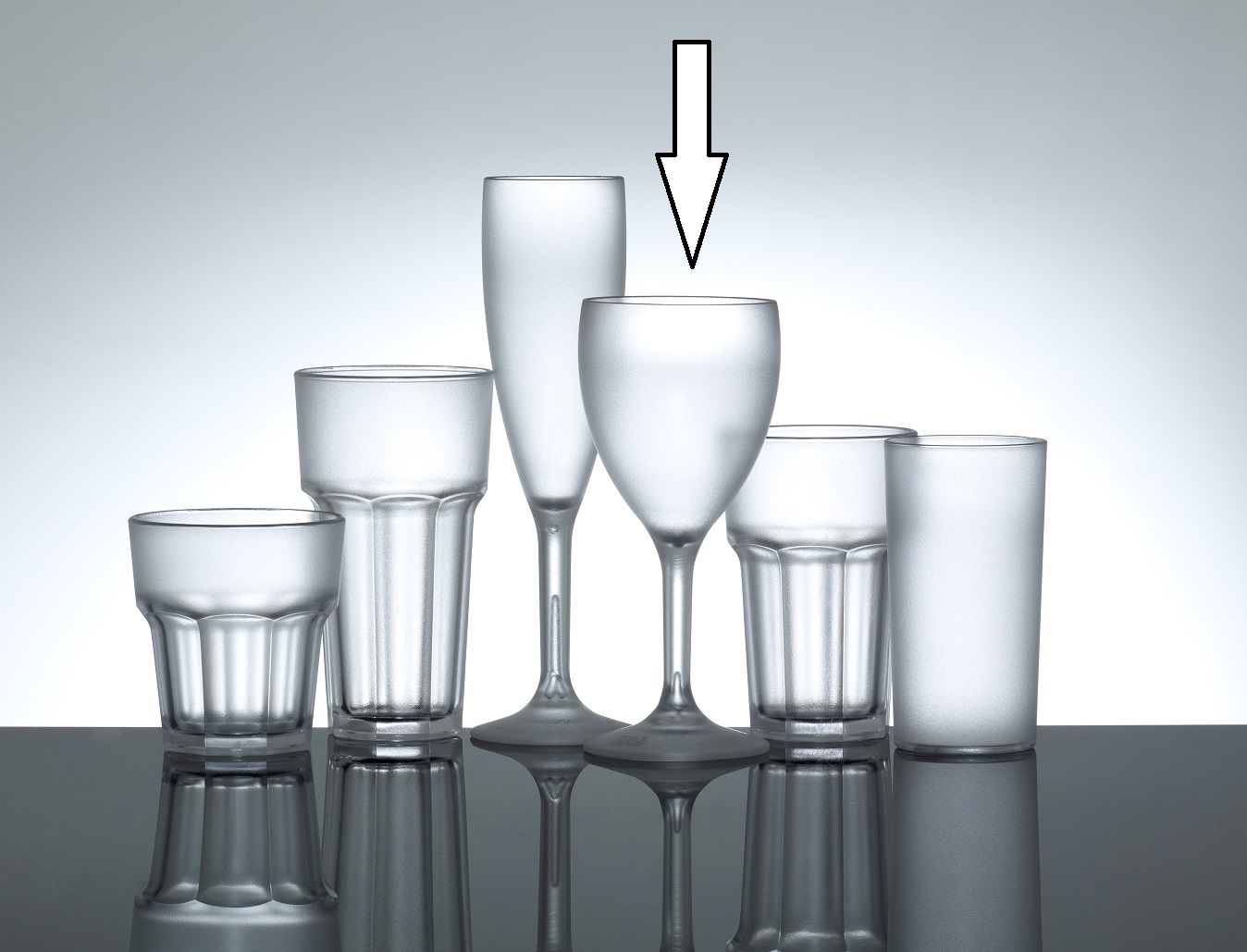 Elite Premium Frosted Polycarbonate 9oz Wine Glasses - 6 Pack - Image 3