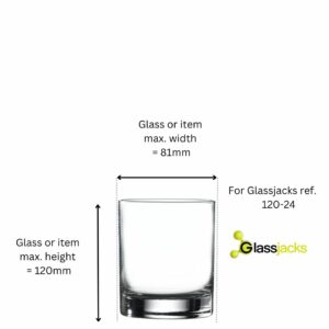 Drinking Glass Measurements For Storing Glassware Glasses - Glassjacks - Ref. 120-24