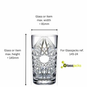 Tumbler Glass Measurements for Storing in Glassjacks - Ref no. 145-24