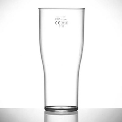 Elite Polycarbonate Tulip Oversize / 22 oz CE - 24 Pack Lined @ Pint