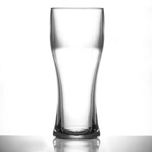 Premium Plastic Pint Glasses - Elite Pilsner Polycarbonate Pint / 20oz Glasses CE - 12 Pack