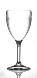 11oz Plastic Wine Glasses Large Polycarbonate - 6 Pack