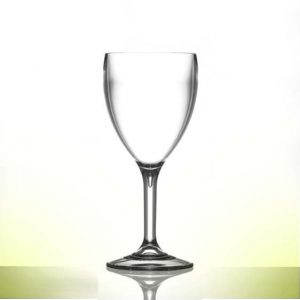 11oz Plastic Wine Glasses Large Polycarbonate - 6 Pack