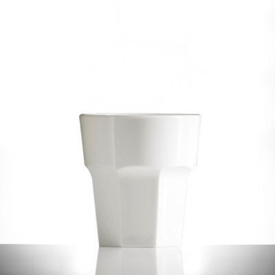 Elite Remedy Polycarbonate 9oz White Rocks Glasses - 36 Pack