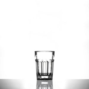 Elite Remedy Polycarbonate Plastic 25ml Silver Shot Glasses CE - 24 Pack