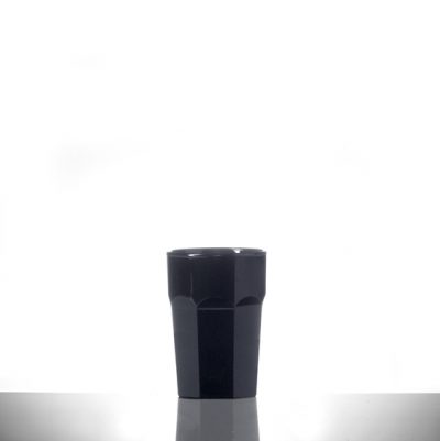 Elite Remedy Polycarbonate 25ml Black Shot Glasses CE - 24 Pack