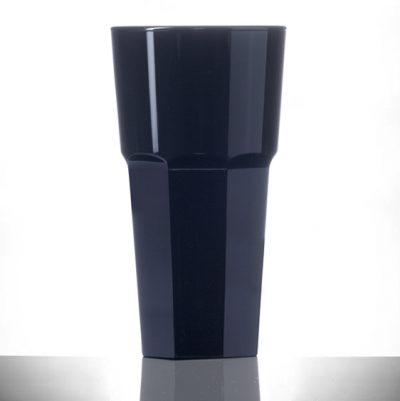 Elite Remedy Polycarbonate Black Pint / 20oz Tall Glasses - 24 Pack
