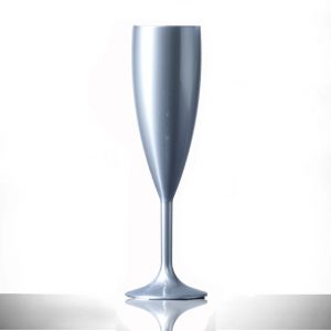 Silver Champagne Flutes Plastic