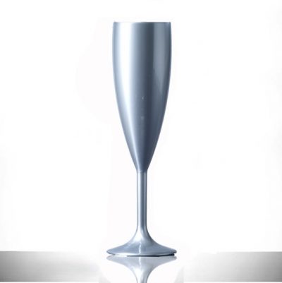 Silver Champagne Flutes Plastic