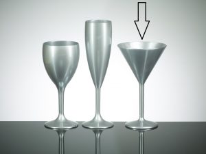 Silver Polycarbonate Plastic Remedy 12oz Tall Glass / Tumblers - 36 Pack