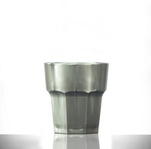 Silver Plastic glasses Rocks 9oz
