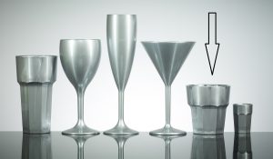 Silver Polycarbonate Plastic Remedy 12oz Tall Glass / Tumblers - 36 Pack