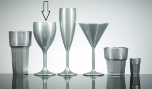 Silver Polycarbonate Plastic Remedy 12oz Tall Glass / Tumblers - 36 Pack