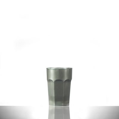 Elite Remedy Polycarbonate Plastic 25ml Silver Shot Glasses CE - 24 Pack
