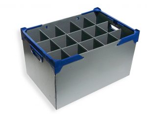 Glassware Transport Box with 15 Compartments
