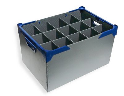 Glassware Transport Box with 15 Compartments